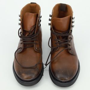ZARA Brown Leather‎ Ankle Boots
